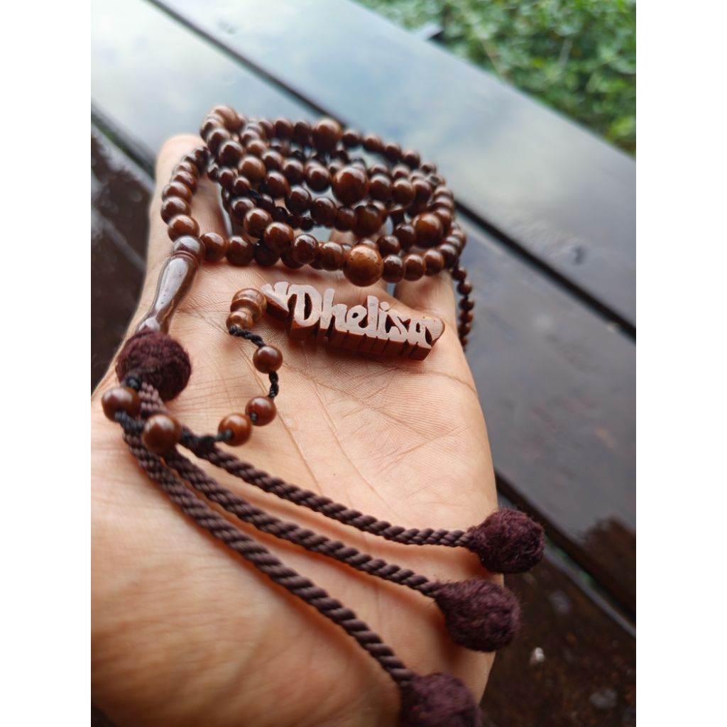 tasbih 100 ukuran  7 mm dan 10 mm ukir nama lihat gambar baca deskrifsi