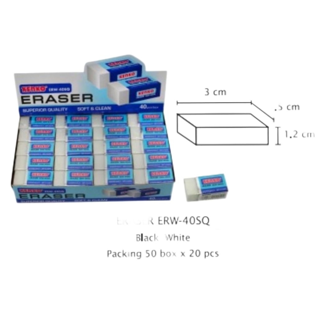 

PENGHAPUS MINI KENKO ERW-40SQ /PERPAK ISI 40