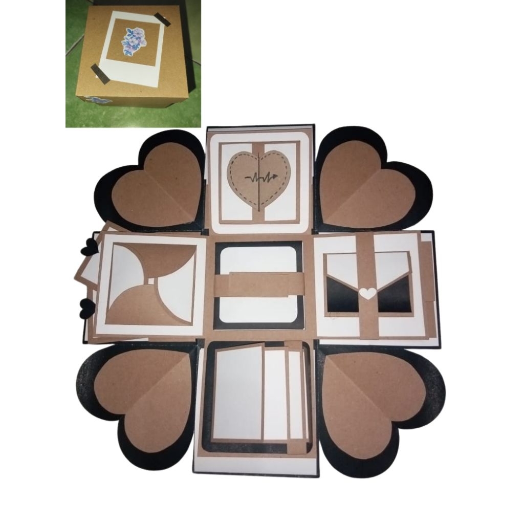 explosion box kado unik scrapbook scrapbox tempat foto lucu scrapbook vintage gift hadiah kado untuk