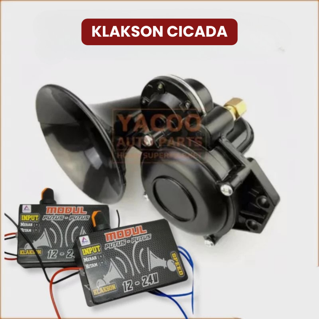 Klakson Cicada Klakson Scania Volvo Truck Truk Keong 24V 12V