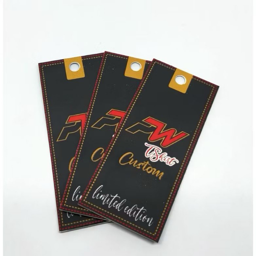 hangtag label distro hangtag baju label premium baju celana bahan 700gsm high quality