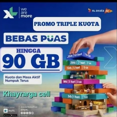 PROMO TRIPLE KUOTA XL BEBAS PUAS