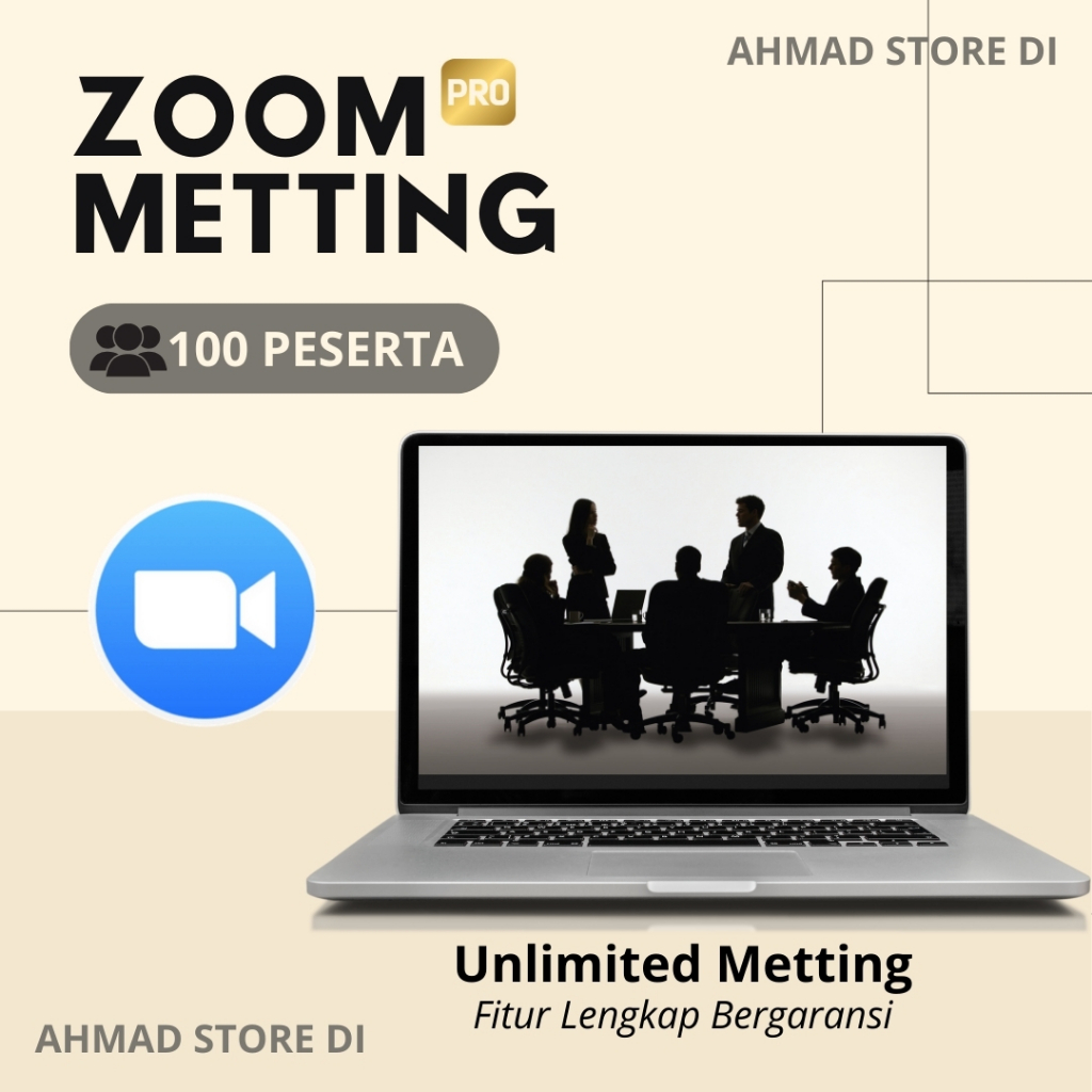 Zoom Premium Pro 1 Bulan | 100-1000 Peserta | Bergaransi