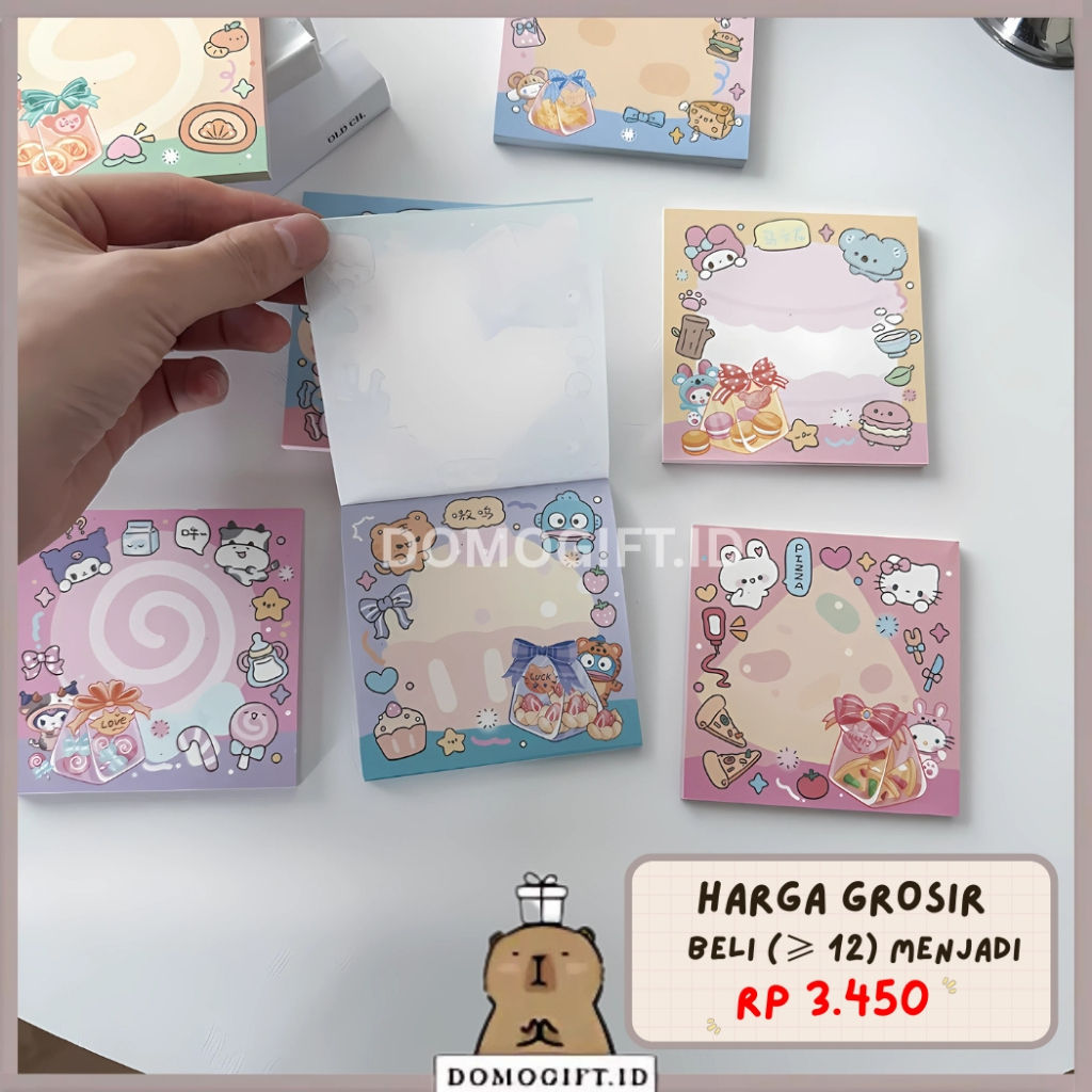 

80 Lembar Sticky Notes Kertas Memo Karakter Lucu MB26