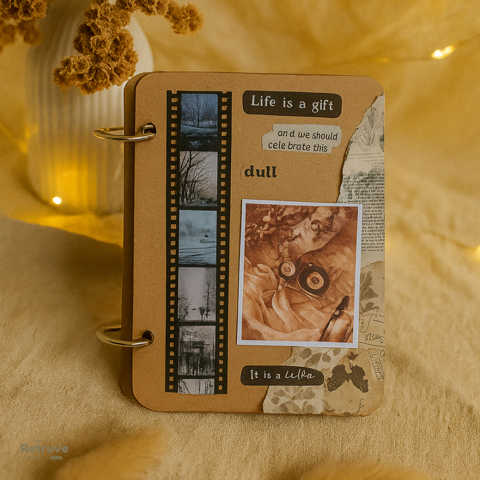 Mini Scrapbook Aesthetic Siap Jadi Custom Foto Album Vintage Story Book Kado Anniversary Cowok Cewek