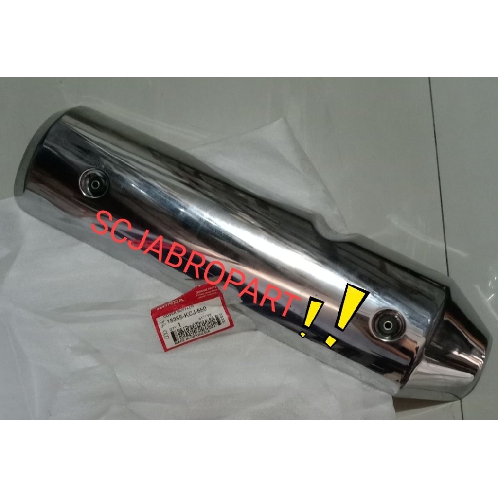 18355 KCJ 660...COVER MUFFLER HONDA TIGER  REVO 2010 -2012...ORI AHM..LAST ITEM