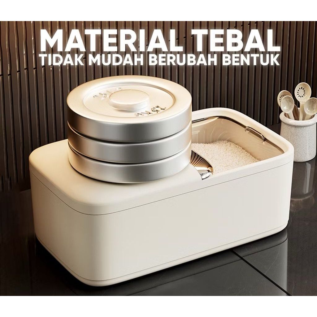 DISPENSER BERAS ESTETIK SLIM TEMPAT WADAH PENYIMPANAN BERAS MEWAH -nn