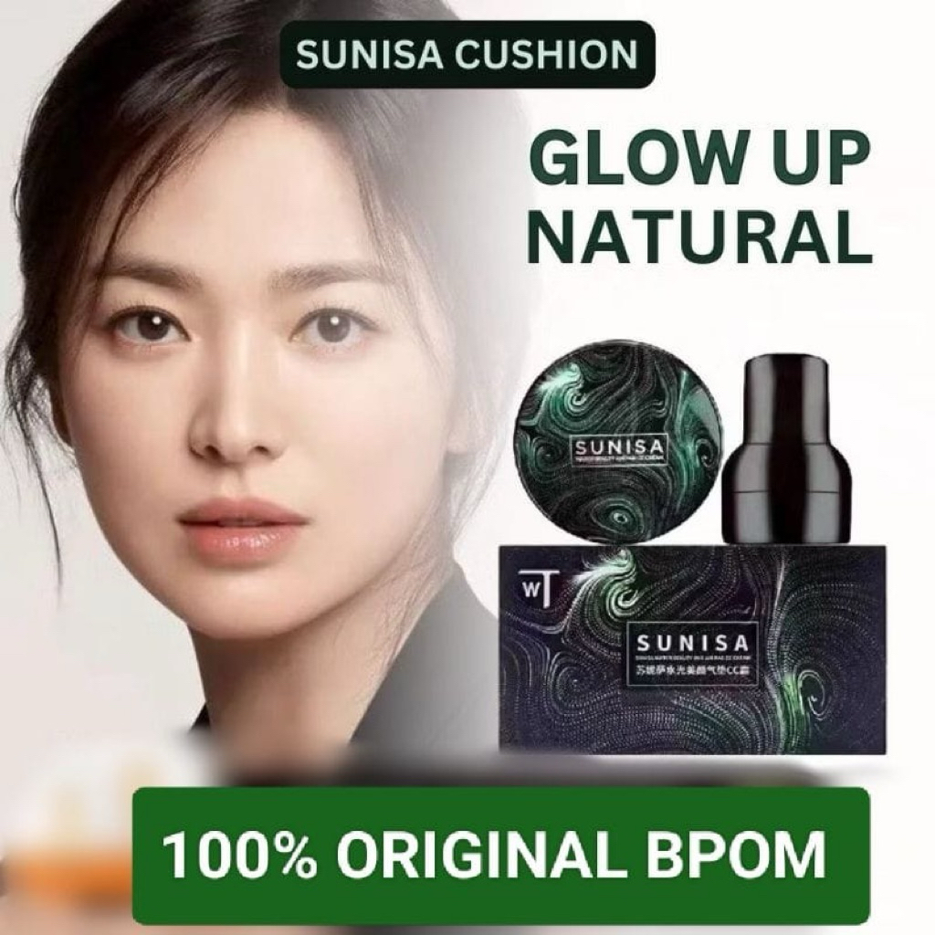 BEDAK SUNISA CUSHION WATERPROOF - BEDAK ANTI AIR - MUSHROOM HEAD AIR CC CREAM BPOM BEDAK PADAT TABUR