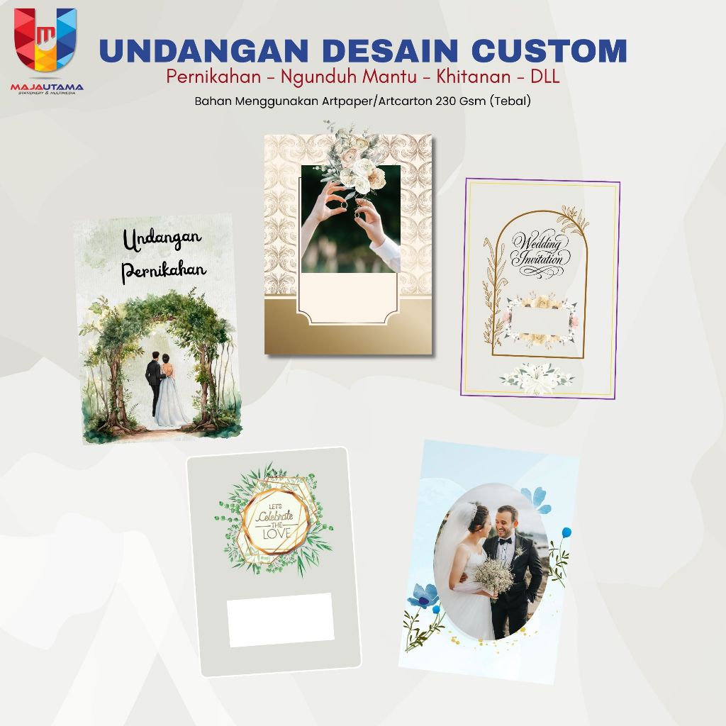 Undangan Pernikahan Custom Murah Foto (ART CARTON)