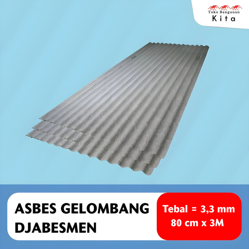 Asbes Gelombang Kecil Djabesmen 3 Meter