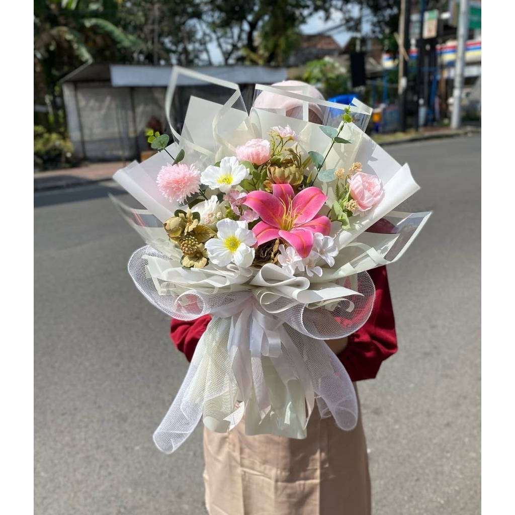 Buket bunga artificial | Buket bunga premium