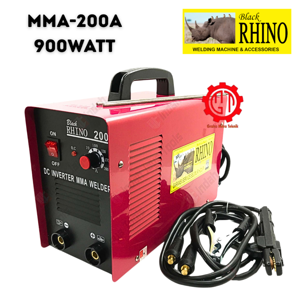 RHINO Mesin Las Listrik Inverter Travo MMA 900 Watt Bisa Pakai Listrik Genset