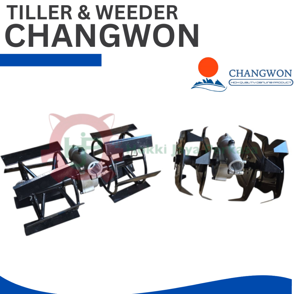 Tiller dan Weeder Changwon Alat Penggembur Tanah  Mini Tiller Head Weeder Cakar Penyiang Gulma Mesin