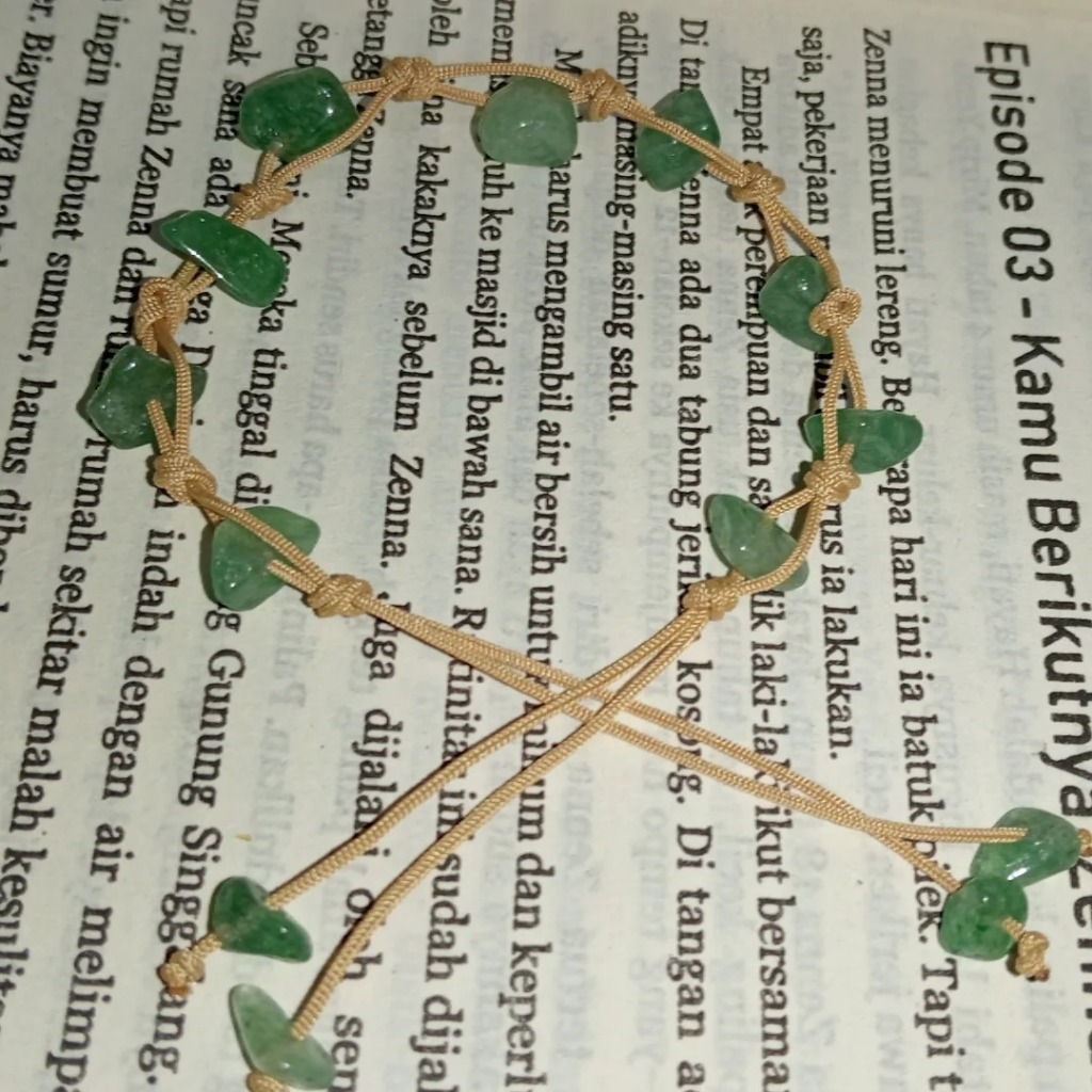 Handmade Gelang Batu Alam Warna Hijau