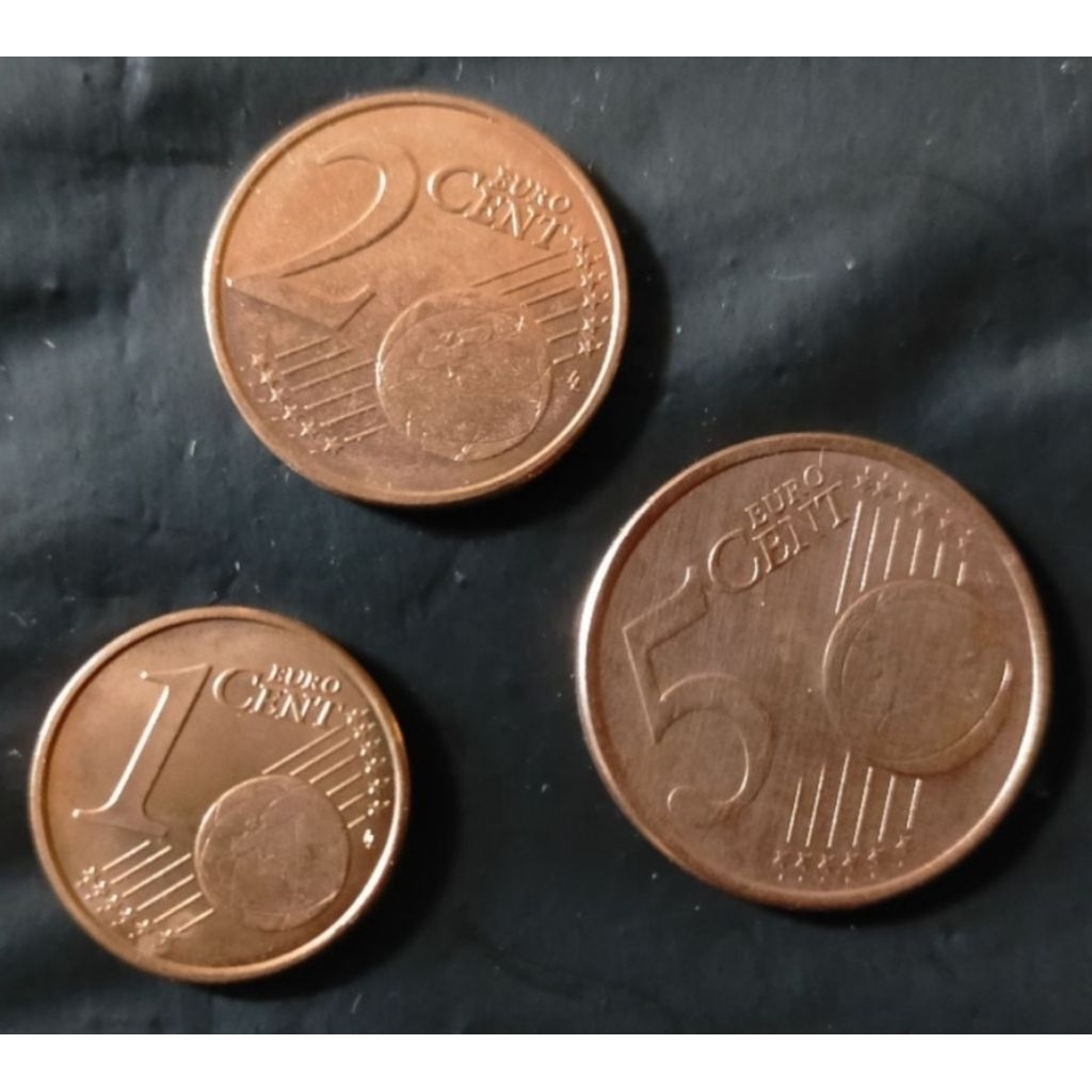 koin euro 1 cent 2 cent 5 cent euro