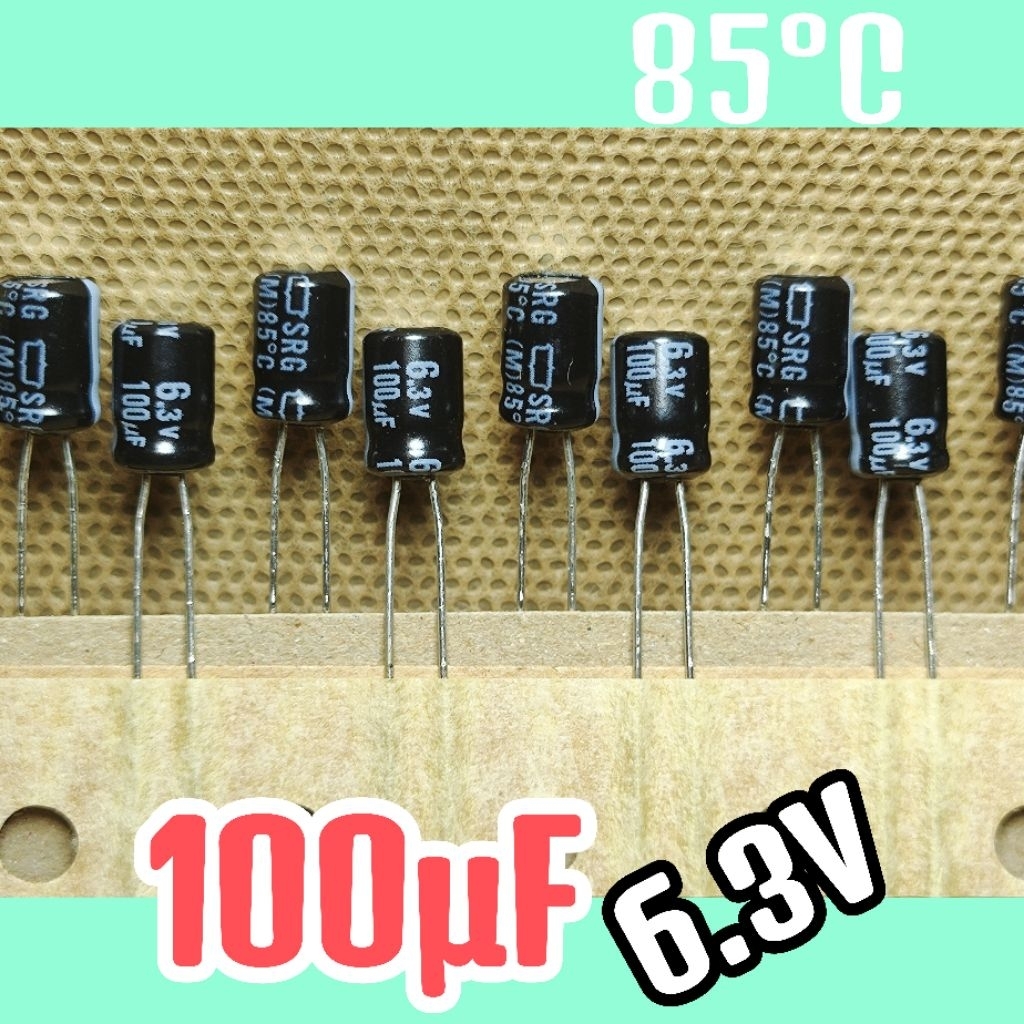 Kapasitor capasitor elko elco 6.3v 6,3v 100uf 6.3v 100uf 6,3v 6.3 volt ORIGINAL