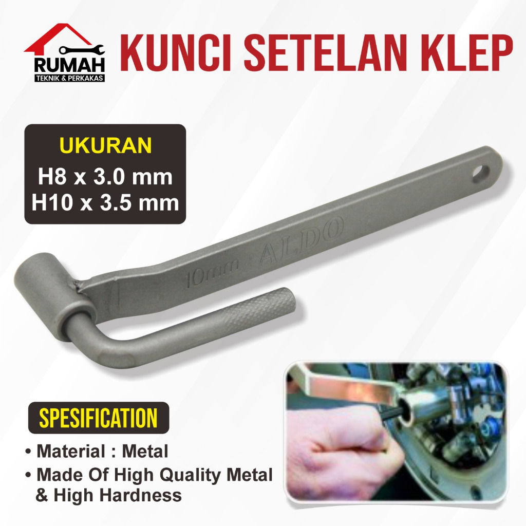 KUNCI SETELAN KLEP MOTOR (8/10) / Kunci stelan klep mesin motor L