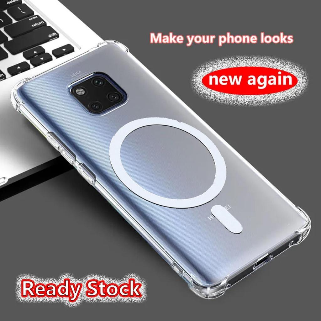 Case Huawei Mate 20 Pro MAGSAFE TPU Clear KORI Bumper Magnetic Armor Transparan Clear Softcase Silik