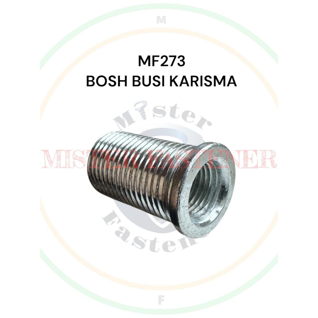 Bosh Bos DRAT BUSI KARISMA Honda Drat HALUS Tap in M10 X M14 Baut 14 ke Baut 19 Putih Baut Baud Sok 