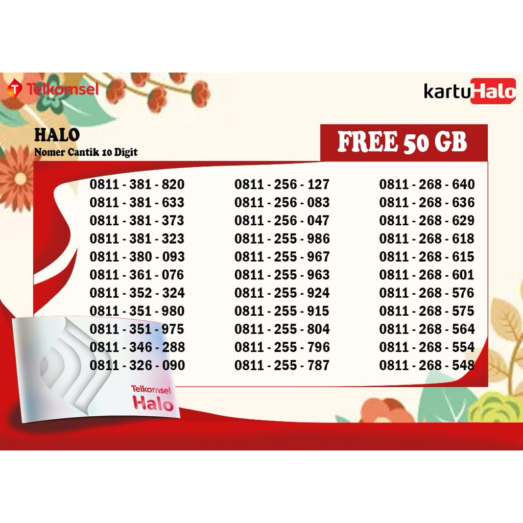 NOMER CANTIK 10 DIGIT TELKOMSEL