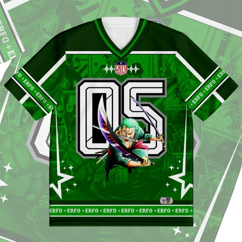 Jersey Anime One Piece Zoro No. 05  - Kaos Full Print Manga Roronoa Pria (BENGHAR Special Edition)