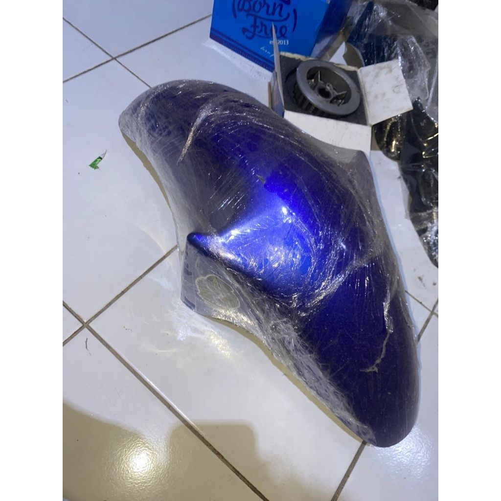 Slebor Kawasaki ninja ORI spakbor depan ninja r/ss original copotan motor cat masih ori warna biru m