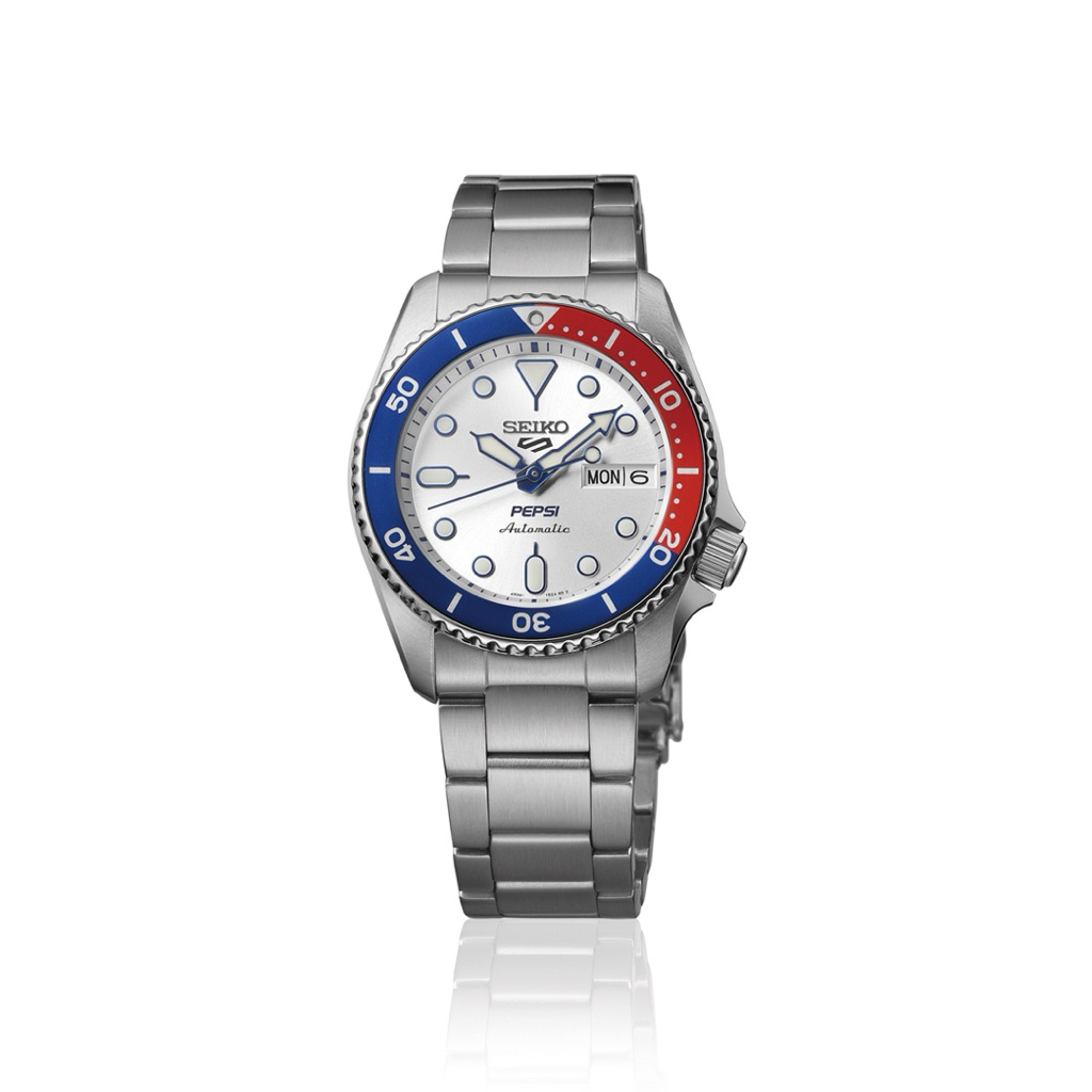 Seiko 5 Sports x Pepsi SRPL99K1 Automatic Silver Dial Stainless Steel Strap Limited Edition