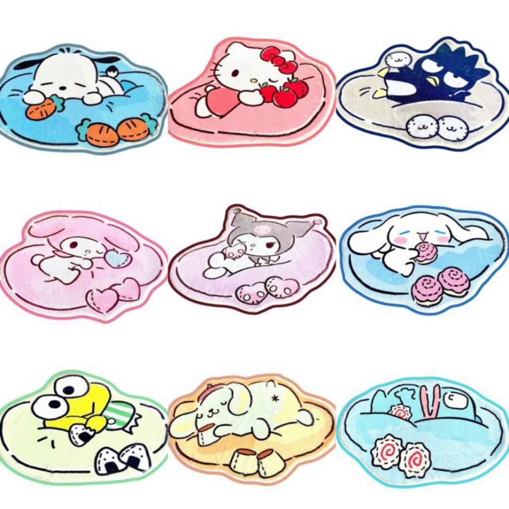 Keset Karakter Kuromi Melody Cinnamoroll Hangyodon Pompurrin Hello Kitty | Keset Menyerap Air Karakt