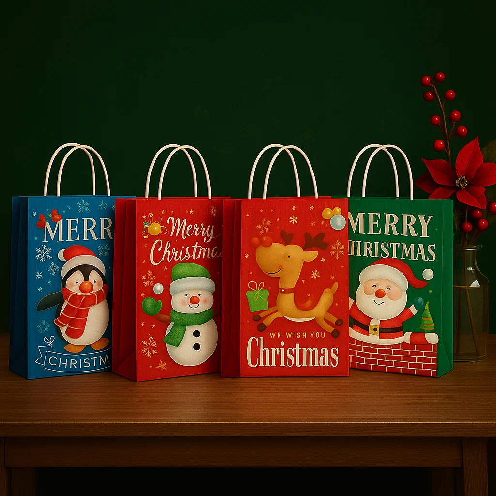 

Paper Bag Natal / Tas Kertas Kraft Christmas Hampers Hadiah Natal / Kantong Kertas Merry Christmas / Bahan Kraft Craft All Size Bahan Daur Ulang Eco Friendly Tebal Ukuran Sovenir Kado Natal | SCF10Q9(M)