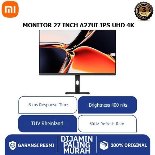 XIAOMI MONITOR 27 INCH A27UI IPS UHD 4K 2160P 6MS 60HZ DELTA E1 USB-C 3Y