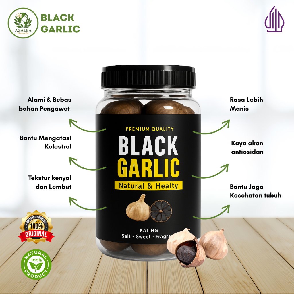 

Black Garlic Bawang Tunggal Lanang JUMBO / Bawang Putih Permentasi Bawang Tunggal Premium HERBAL BERKHASIAT
