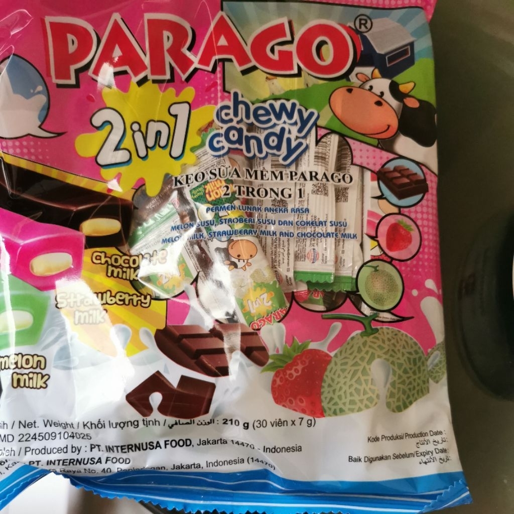 Permen PARAGO 2 in 1 Chewy Candy