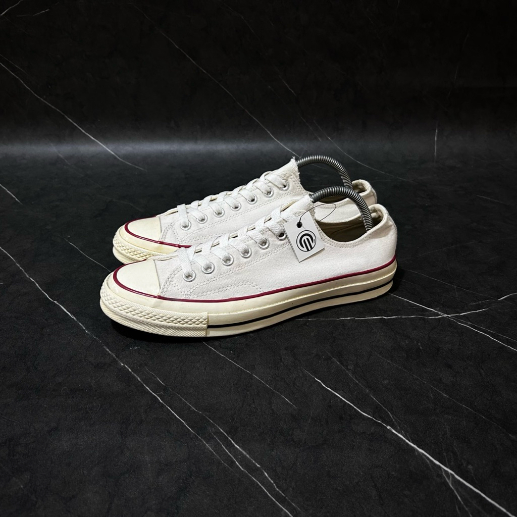 SEPATU PRIA Size 42/27 cm SECOND  CONVERSE 70S LOW WHITE - KODE C48 - MASIH ADA