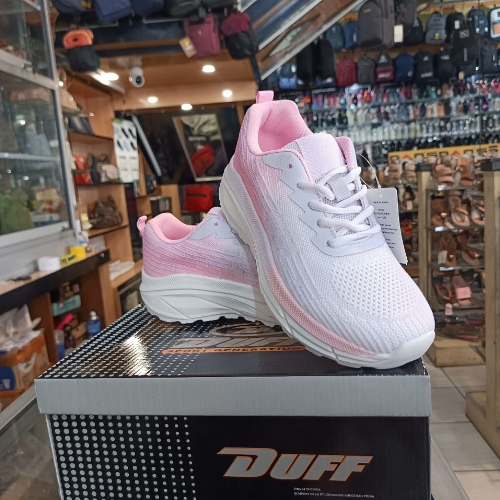 SEPATU SNEAKERS DUFF FLAMIRA-PUTIH PINK || DUFF BNIB