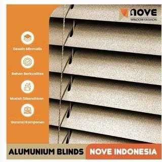 NOVE Alumunium Blinds Stick + Cord - MOTIVE SLAT - Tirai Gulung Alumunium - Tirai Minimalis Jendela