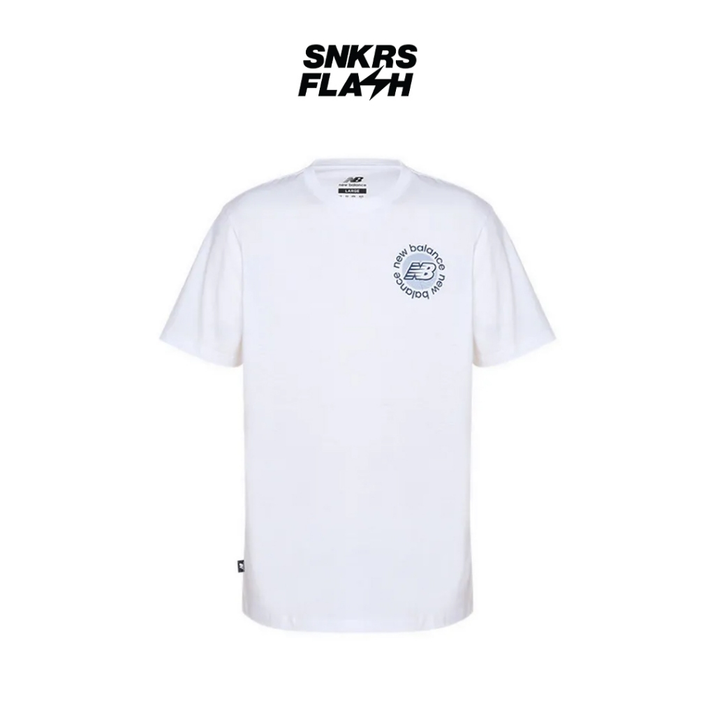 NEW BALANCE Sport Seasonal Graphic 2 White Baju Lengan Pendek Pria - LMT33538W - Size XXL