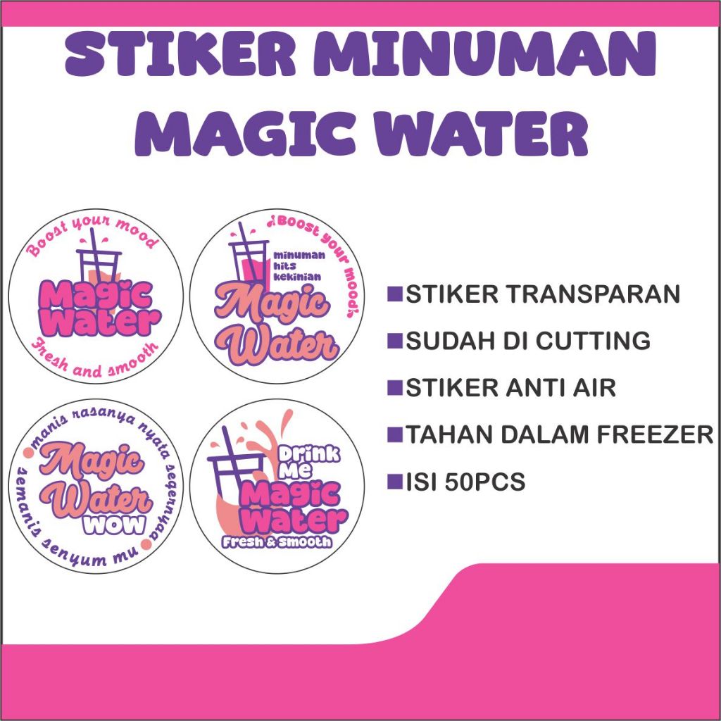 

STIKER GELAS CUP MINUMAN MAGIC WATER | STIKER GELAS CUP MINUMAN HIST KEKINIAN | STIKER TRANSPARAN