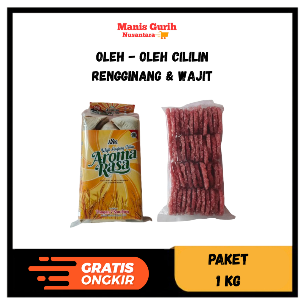 

Paket 1 Kg Wajit Cililin & Rengginang rasa Terasi