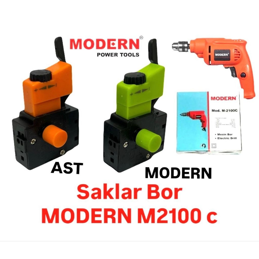 saklar bor modern m2100c 10mm reversible bolak balik