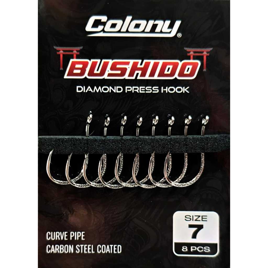Kail Pancing COLONY BUSHIDO CHINU 1053 Kail Type Besar Ukuran 1-8 Diamond Press Hook Bermotif Tsukam