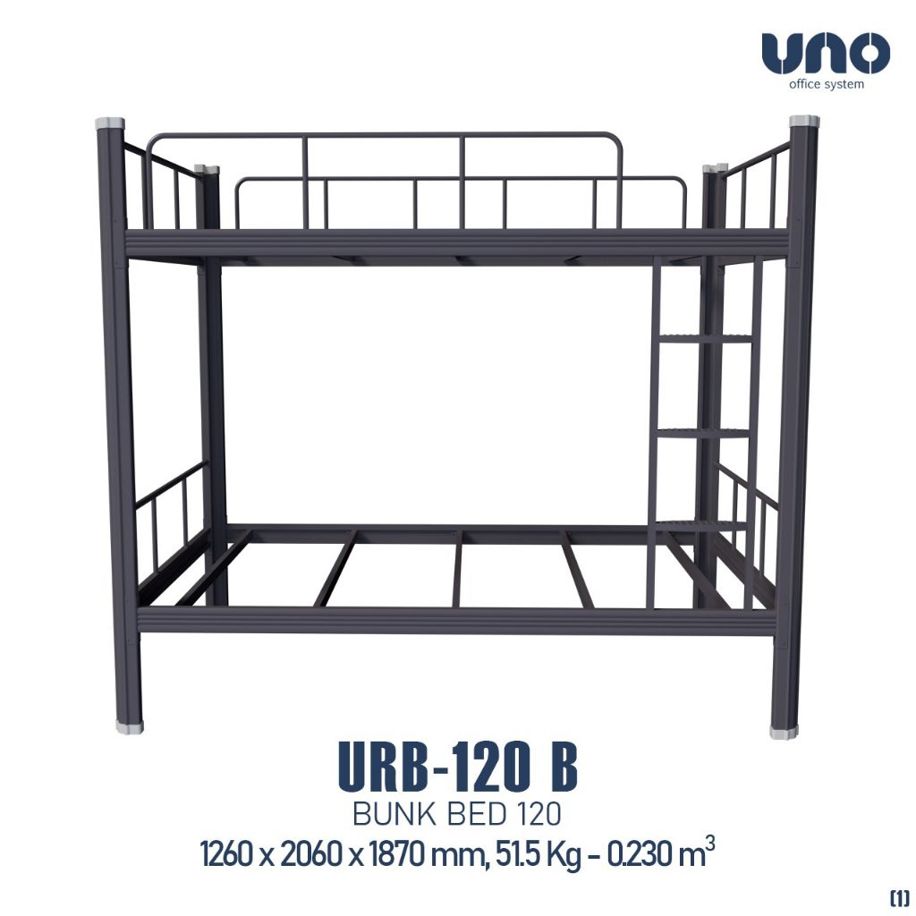 Metal bunk bed Uno URB 120 B ranjang besi tingkat ranjang susun uk kasur 120 x 200 cm