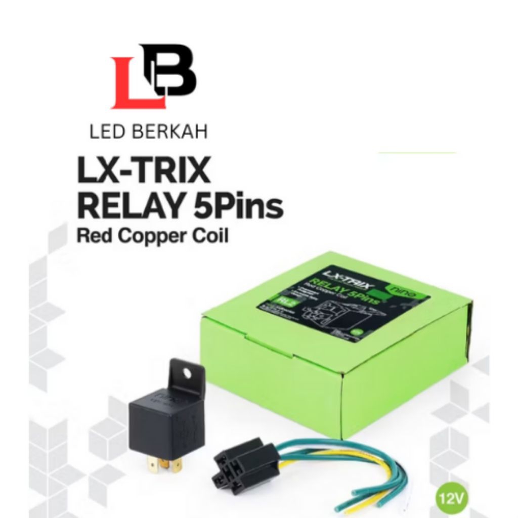 RELAY LUMINOS NINE RL2 RILEY 5 KAKI 40A 12V MOTOR MOBIL + SOKET RELAY KALKSON LAMPU ALARM