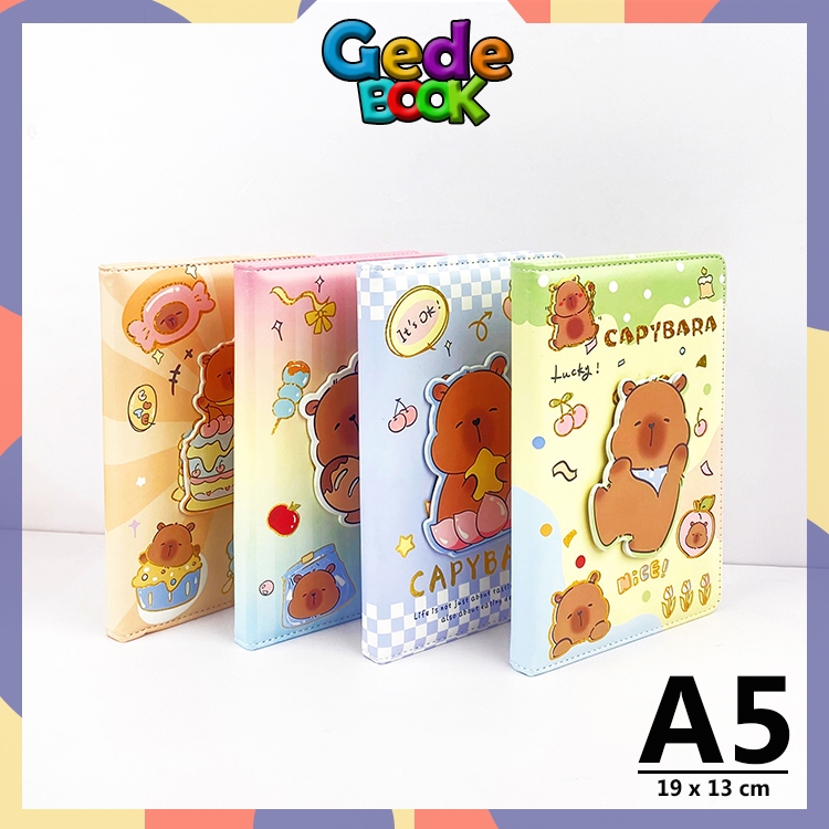 

Capybara Character Notebook Buku Tulis Anak Karakter Hewan Lucu Imut Ukuran A5 13 x 19 cm Jurnal Diary Kids