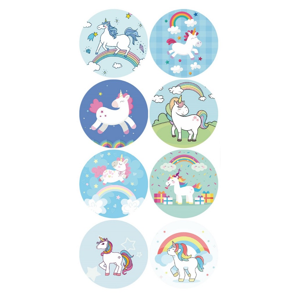 

50pcs Cute Unicorn Seal Sticker Stiker Seal untuk Online Shop Packing Label Sticker Packaging Seal Segel
