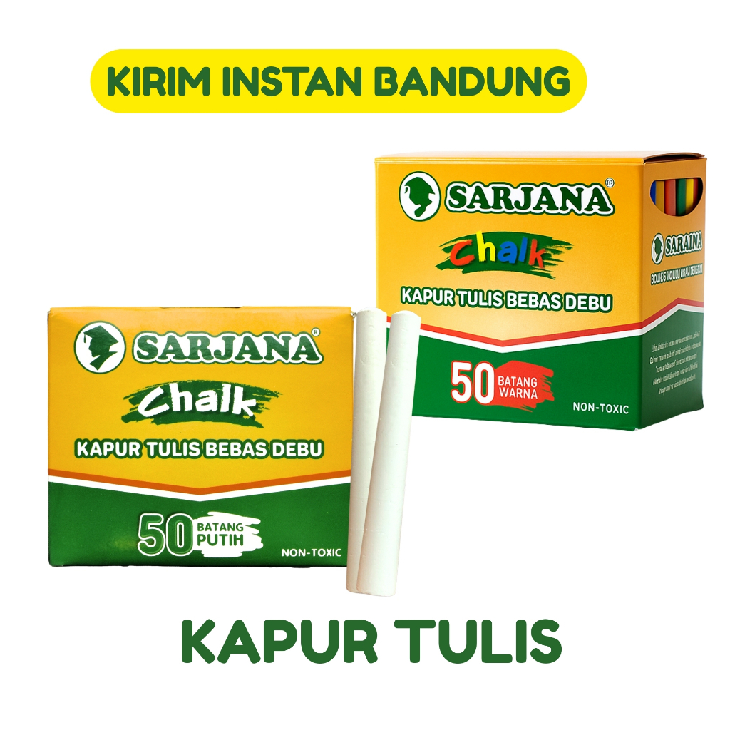

Kapur Tulis Papan Tulis Sarjana Putih & Warna Bebas Debu 50 Batang - PAK