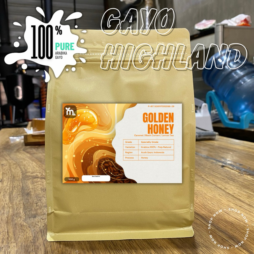 

GOLDEN HONEY 500 gr. KOPI ARABIKA DATARAN TINGGI GAYO, ACEH INDONESIA.