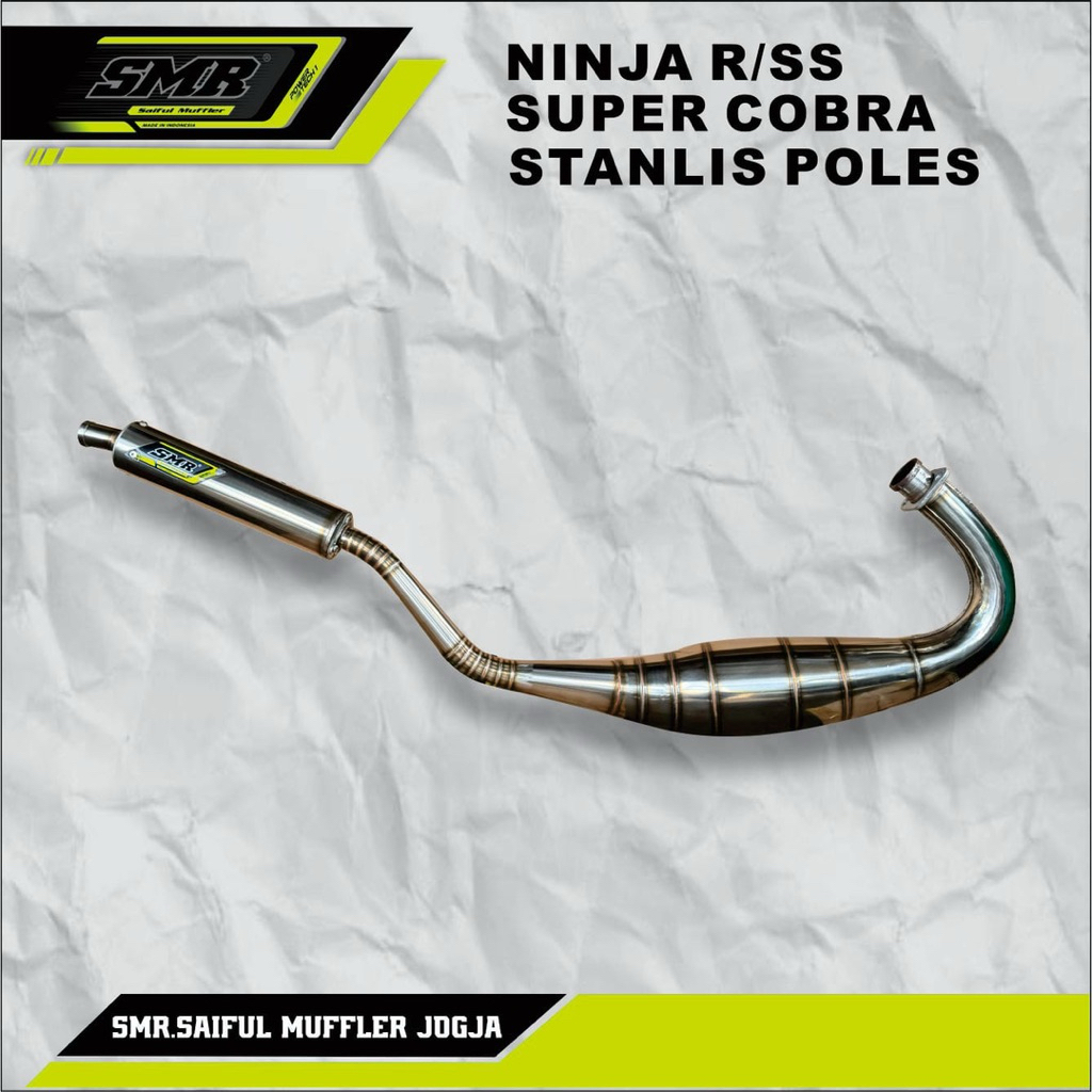 KNALPOT NINJA R/SS NEW STINGER SUPER COBRA STANLIS LEHER PRESS ORIGINAL SMR MUFFLER JOGJAKARTA