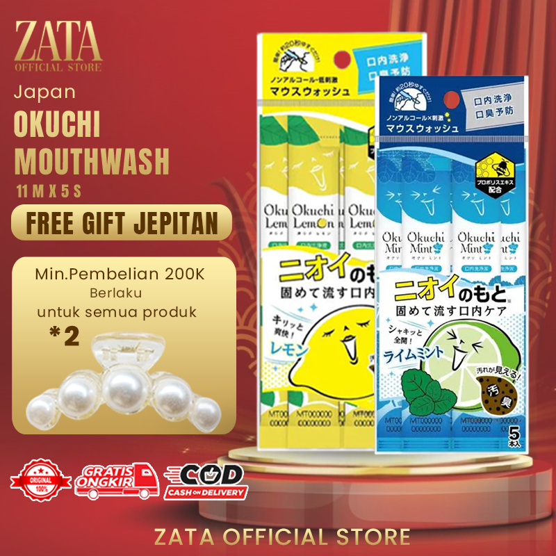 japan okuchi mouthwash / japan okuchi mouthwash sachet / okuchi mouthwash obat kumur original / Japa