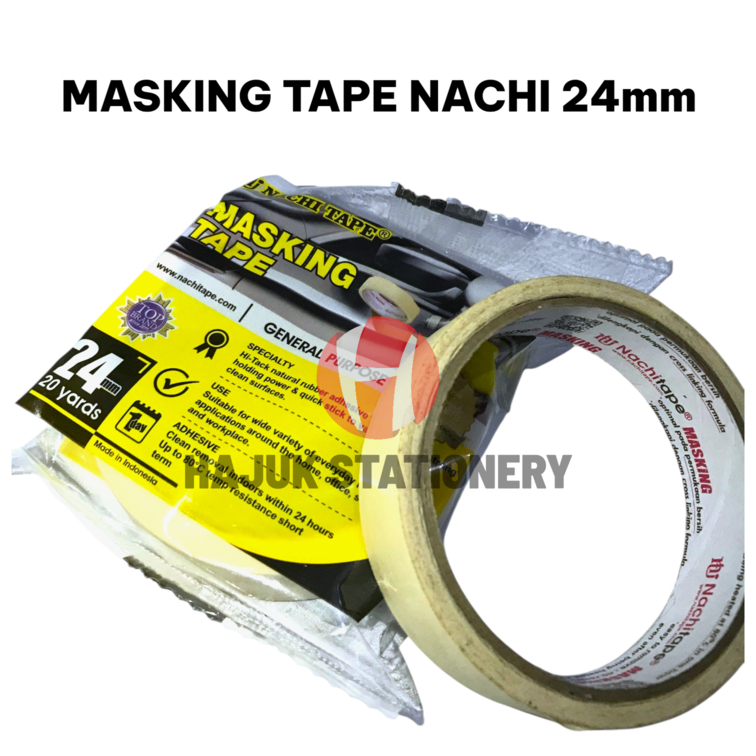 

SOLASI KERTAS NACHI 24mm 20yard - MASKING TAPE