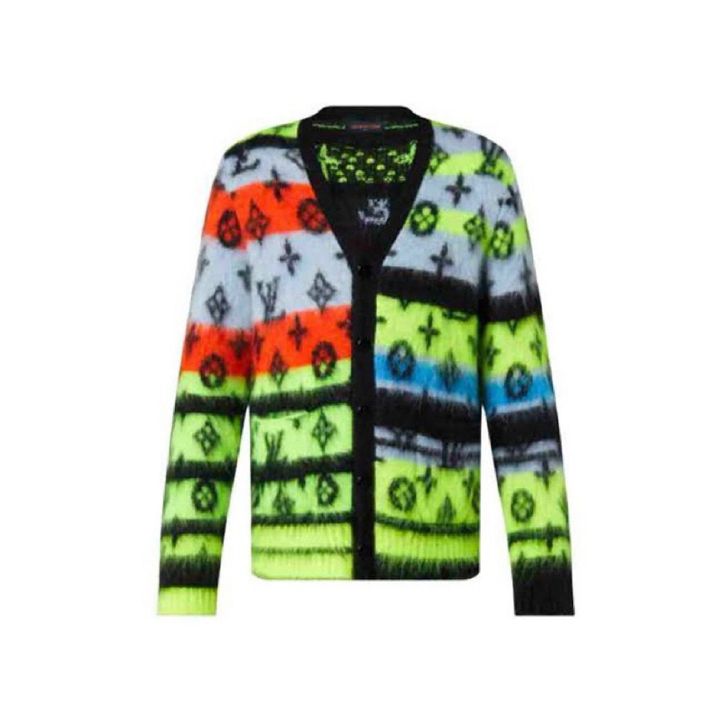 [Unisex] Cardigan LV Monogram Mohair Multicolor